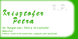 krisztofer petra business card